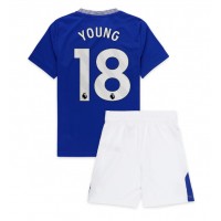 Camiseta Everton Ashley Young #18 Primera Equipación para niños 2024-25 manga corta (+ pantalones cortos)